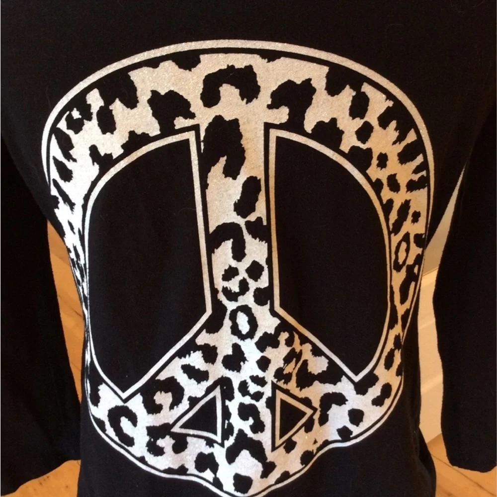 Justice Peace Shirt Black Long Sleeve Cotton